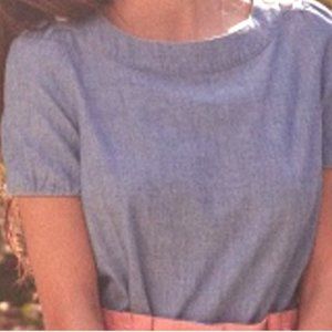 Sezane Blue Denim Top - Size 38 M